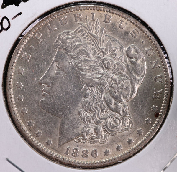 1886-O Morgan Silver Dollar, Cleaned yet Nice AU Details, Store #23080484