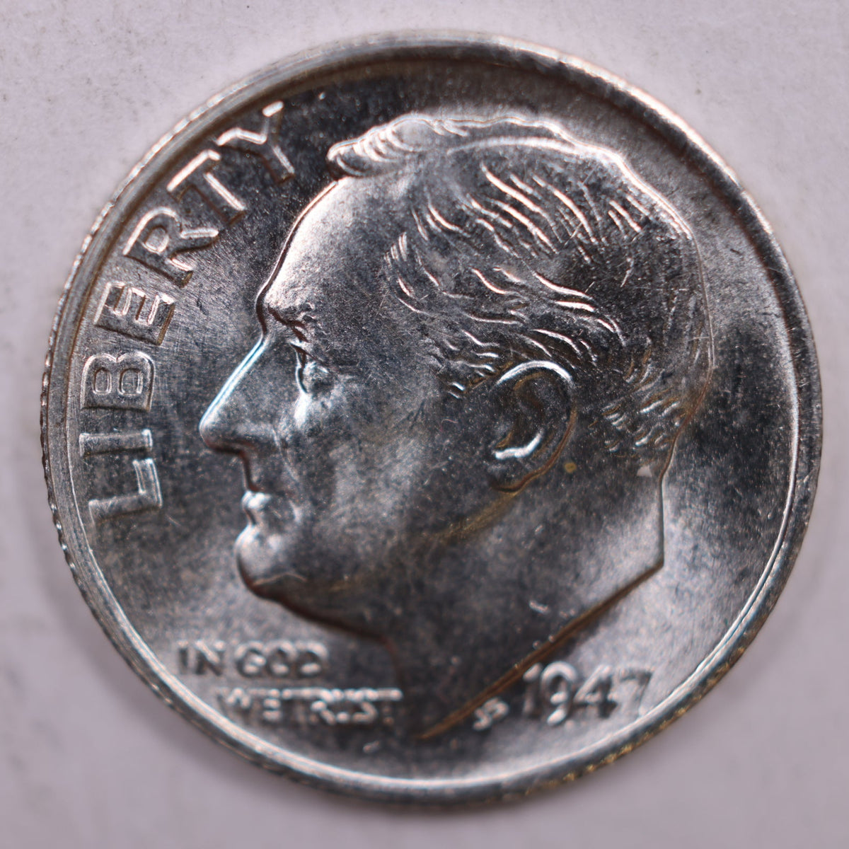 1947-S Roosevelt Silver Dime, Mint State Uncirculated Coin, Store #DE0281