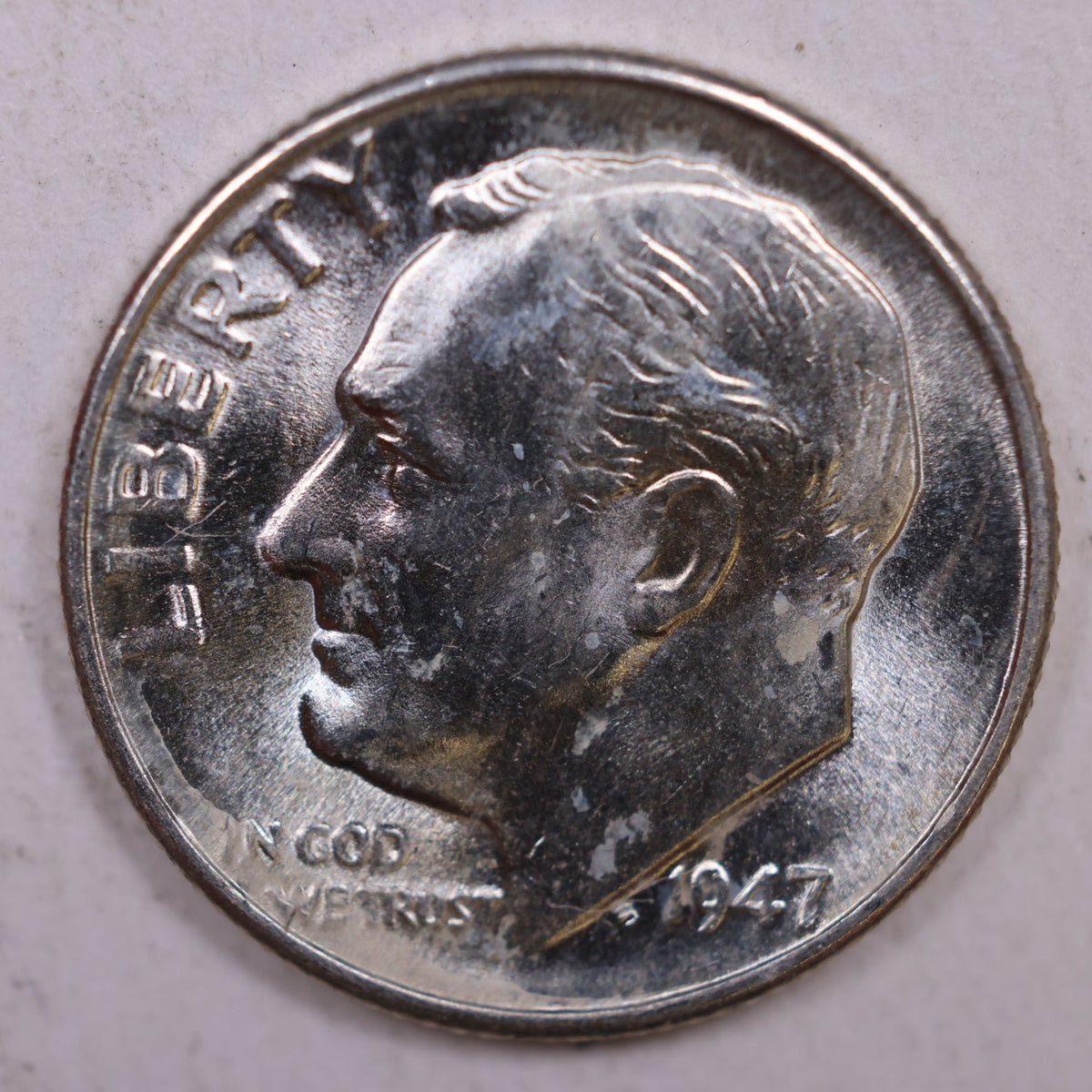 1947-D Roosevelt Silver Dime, Mint State Uncirculated Coin, Store #DE0284