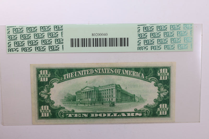 1929 $10., National Currency., Bridgeport, CT., PCGS Currency CU-65., PPQ., Store