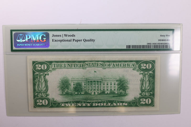 1929 $20., National Currency., Washington, D.C., PMG CU-65., EPQ., Store