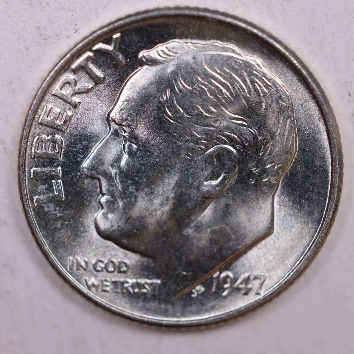 1947 Roosevelt Silver Dime, Mint State Uncirculated Coin, Store #DE0301