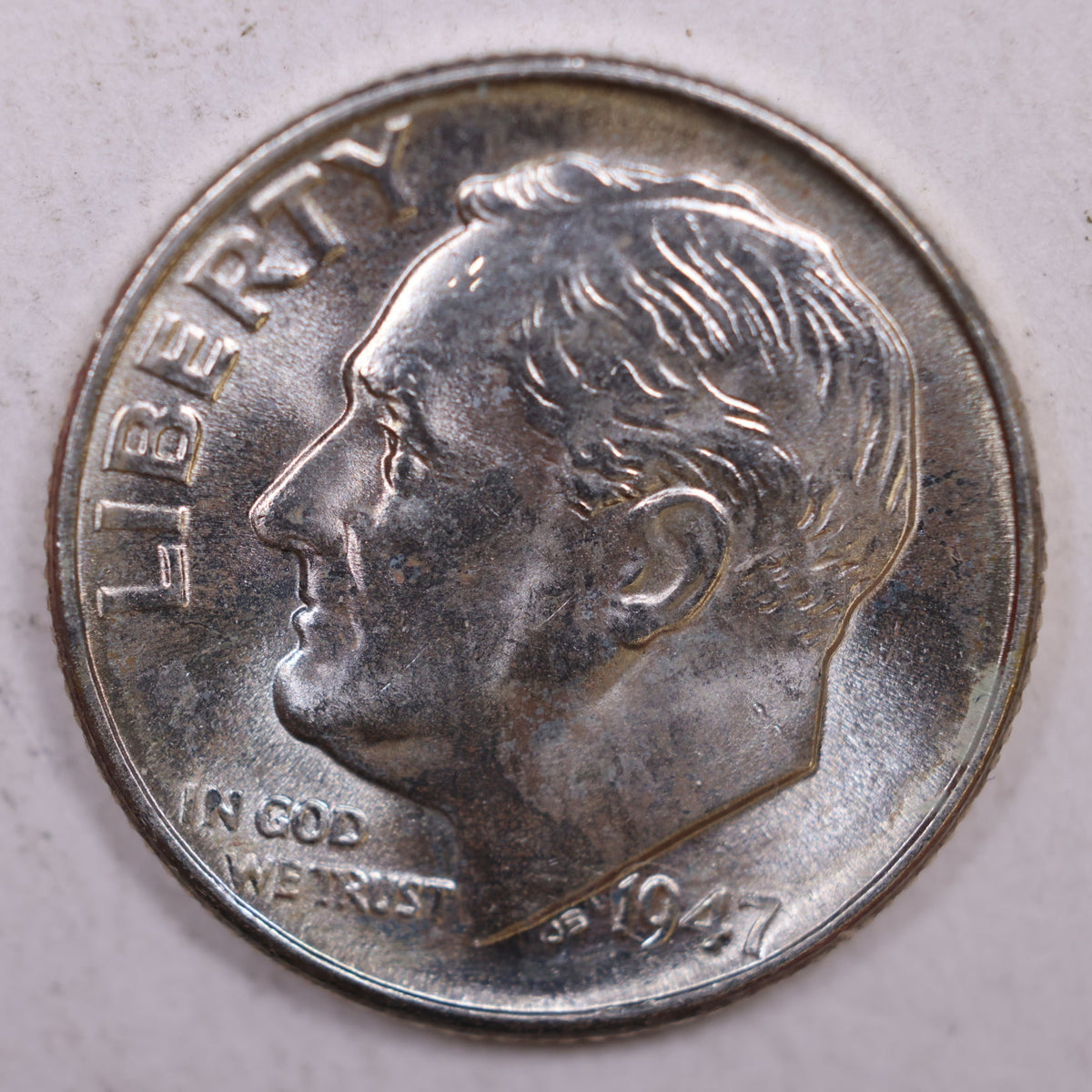 1947 Roosevelt Silver Dime, Mint State Uncirculated Coin, Store #DE0302