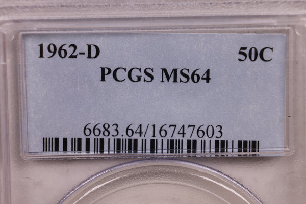 1962-D Franklin Silver Half Dollar., PCGS MS-64, Store Sale #GHR044.