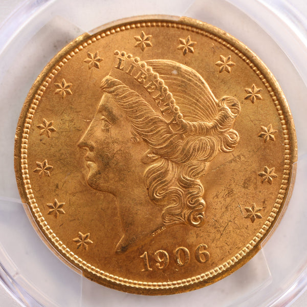 1906-D $20 Gold Liberty, Double Eagle, PCGS MS-64, Store Sale #G0063