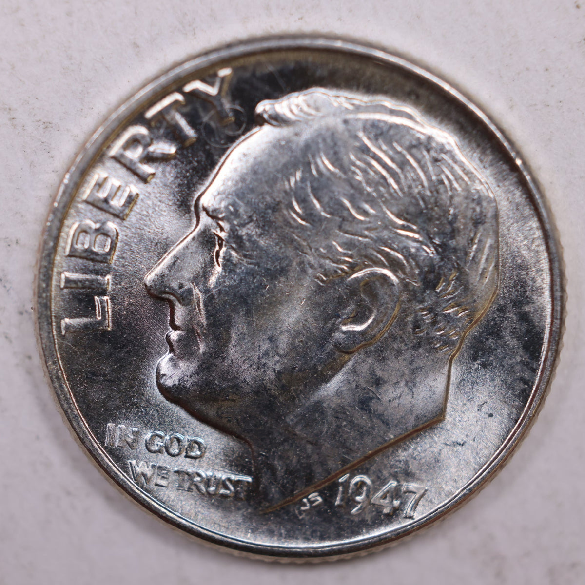 1947-D Roosevelt Silver Dime, Mint State Uncirculated Coin, Store #DE0303