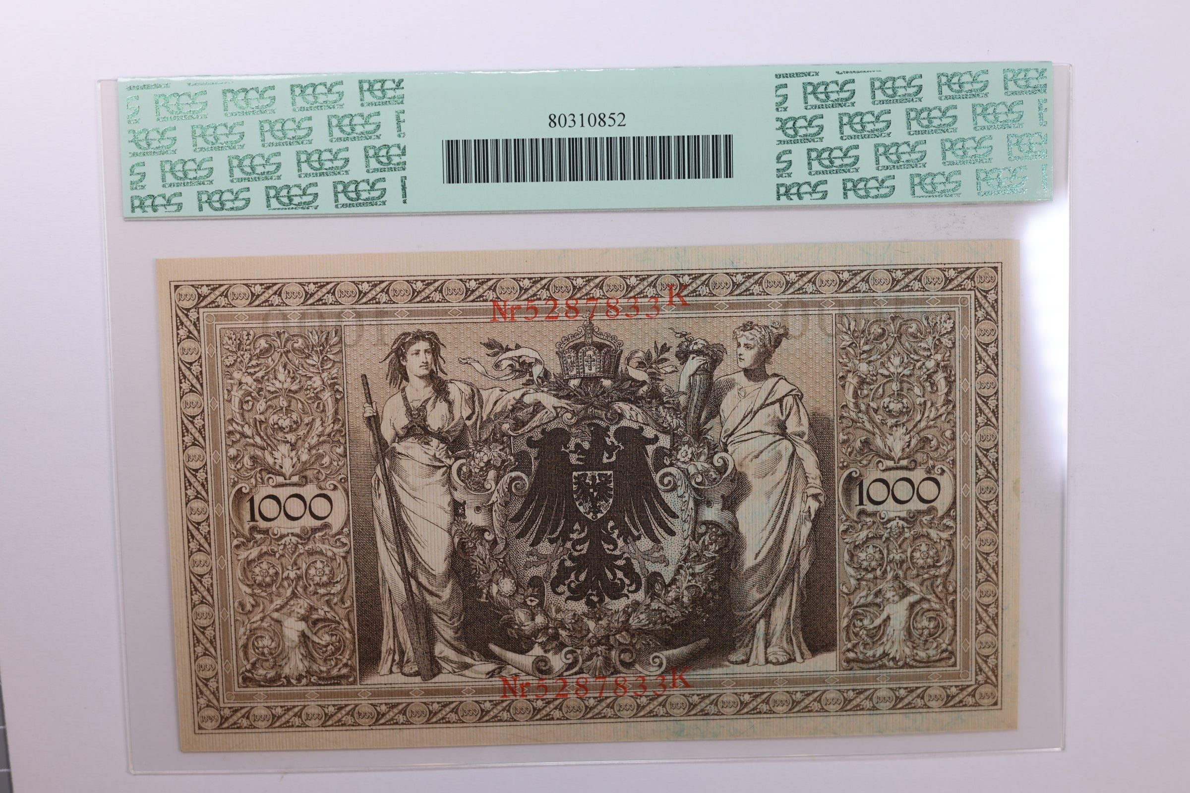 1910 1000 German Marks., Germany Empire., PCGS CU-63, Store #GWC002