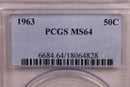 1963 Franklin Silver Half Dollar., PCGS MS-64, Store Sale