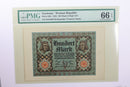 1920 100 German Marks., Certified and Graded., PMG CU-66., EPQ, Store