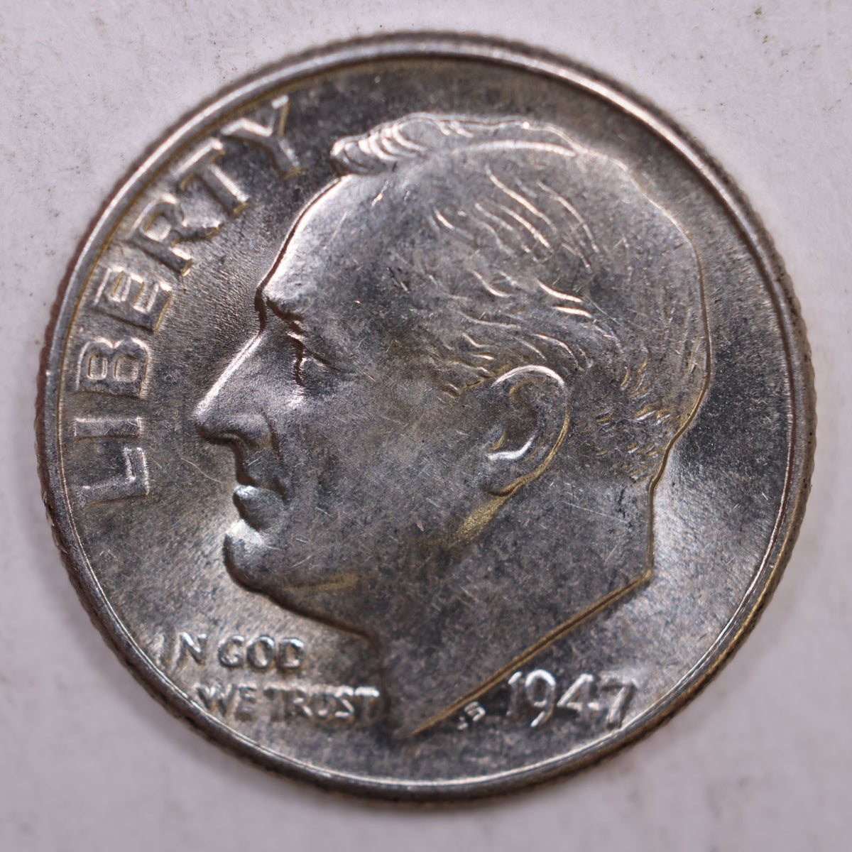 1947-D Roosevelt Silver Dime, Mint State Uncirculated Coin, Store #DE0306