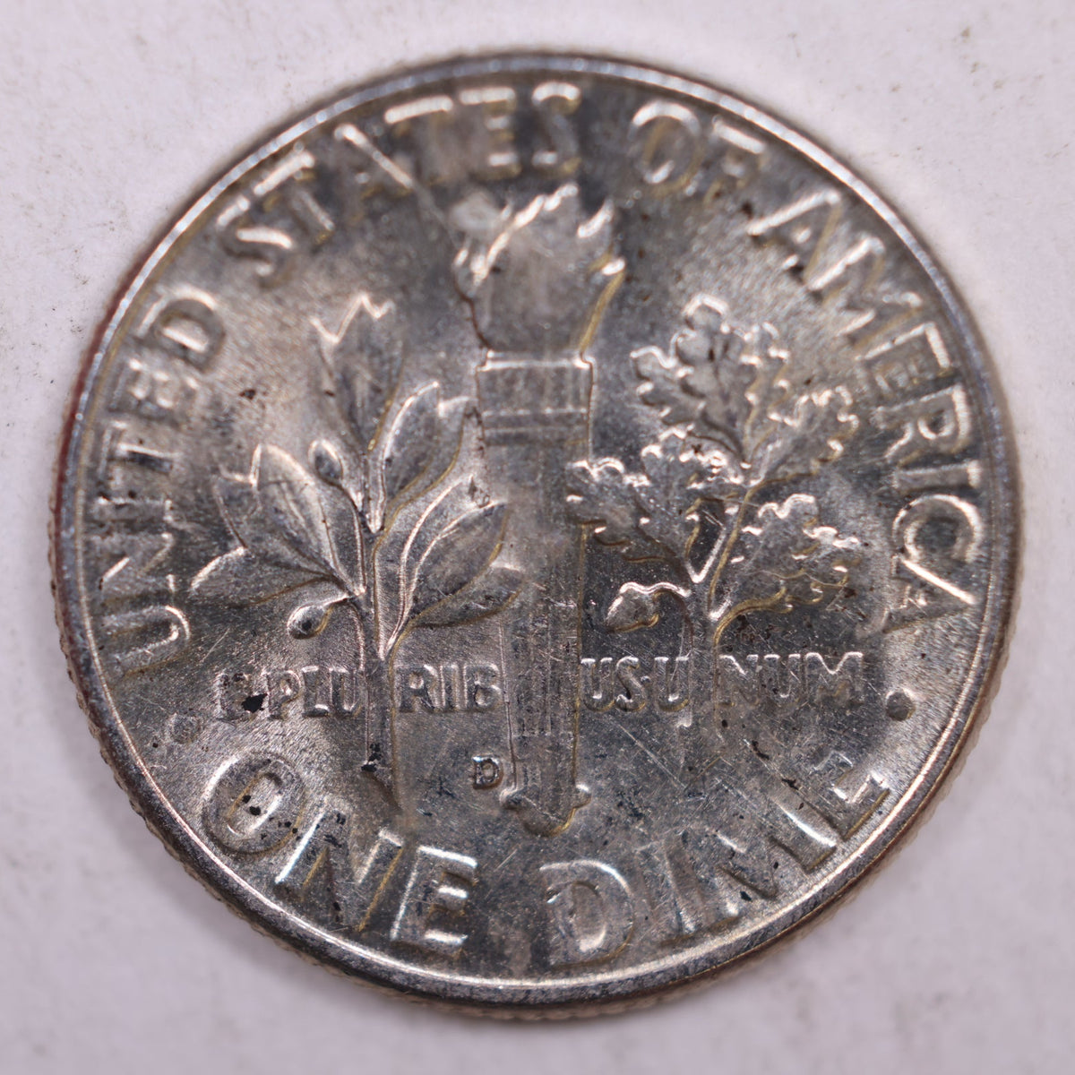 1947-D Roosevelt Silver Dime, Mint State Uncirculated Coin, Store #DE0306