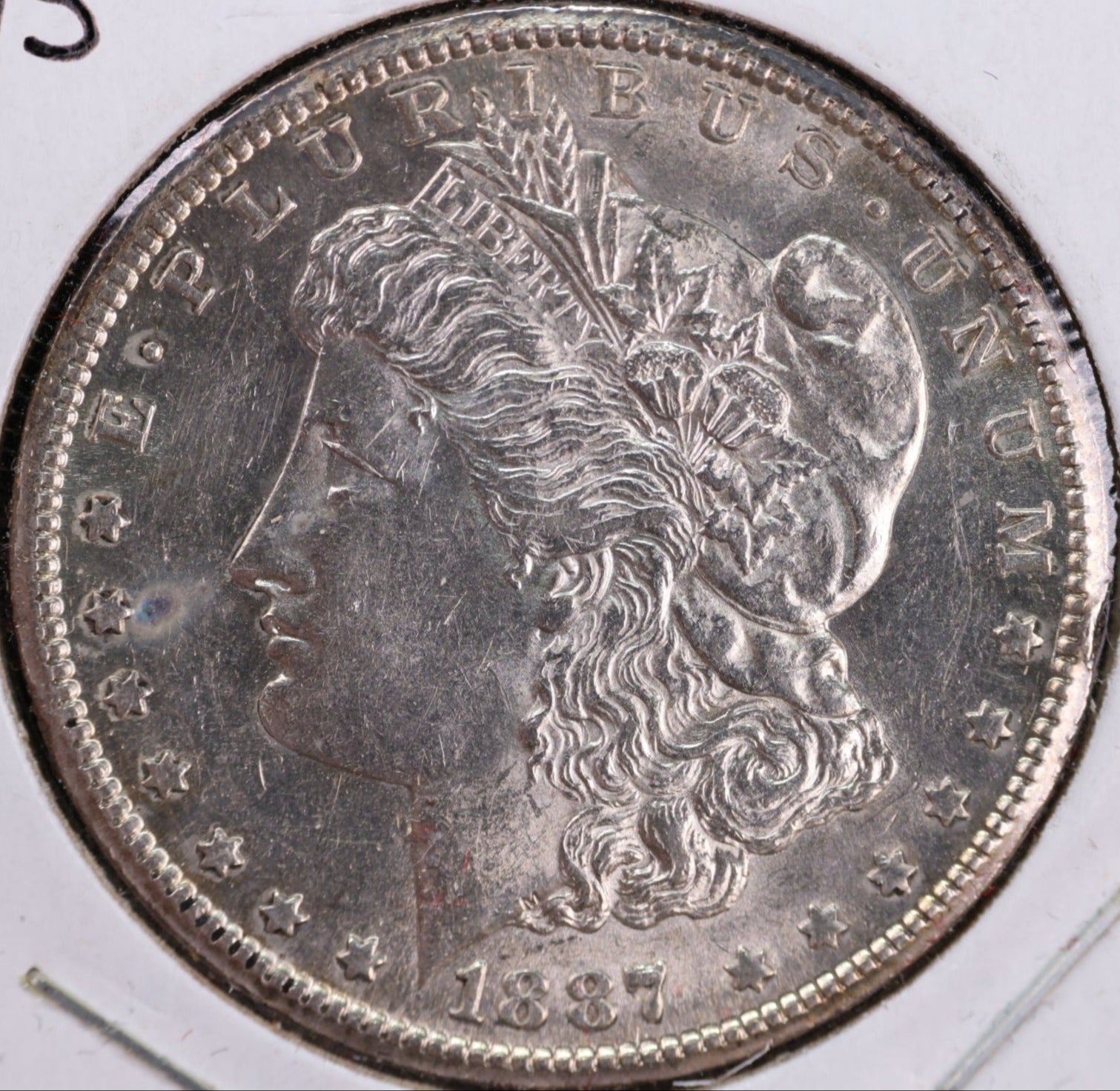 1887-S Morgan Dollar, Mint State Uncirculated Coin, Store #DR0236