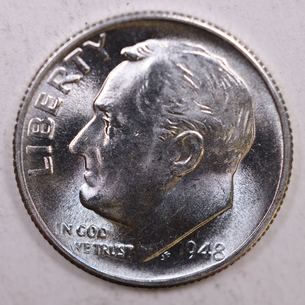 1948-S Roosevelt Silver Dime, Mint State Uncirculated Coin, Store #DE0311