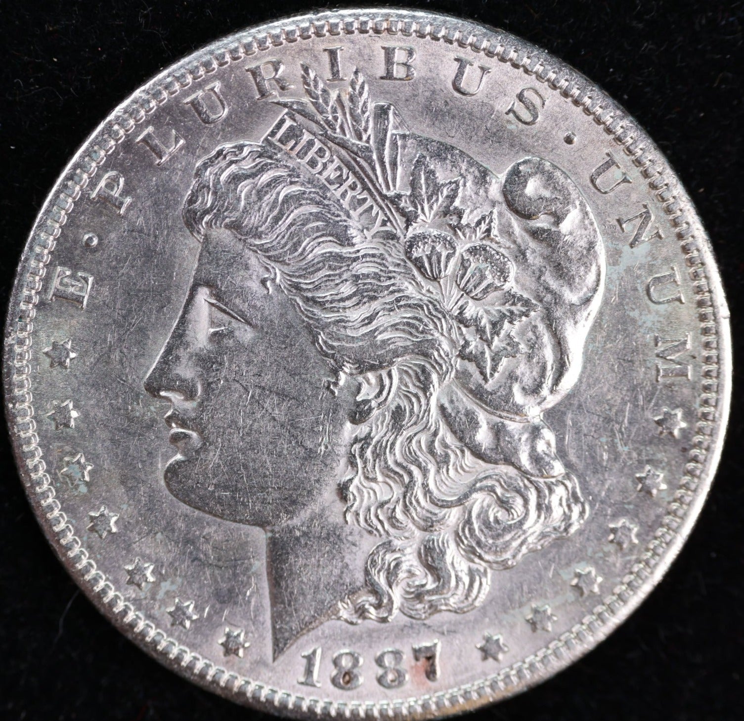 1887-S Morgan Dollar, Mint State Uncirculated Coin, Store #DR0237