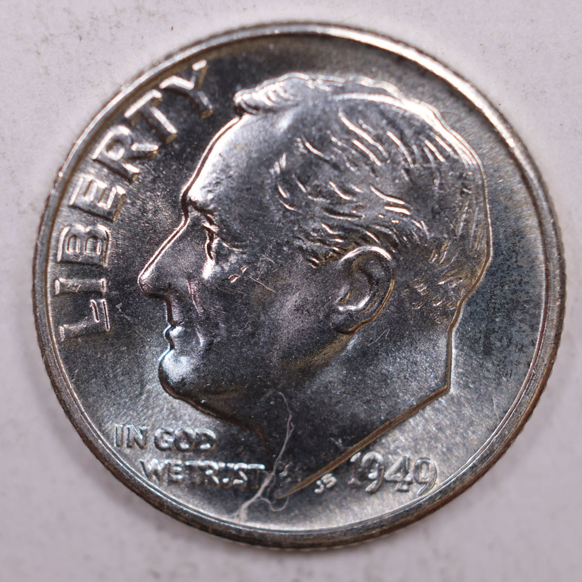 1949 Roosevelt Silver Dime, Mint State Uncirculated Coin, Store #DE0323