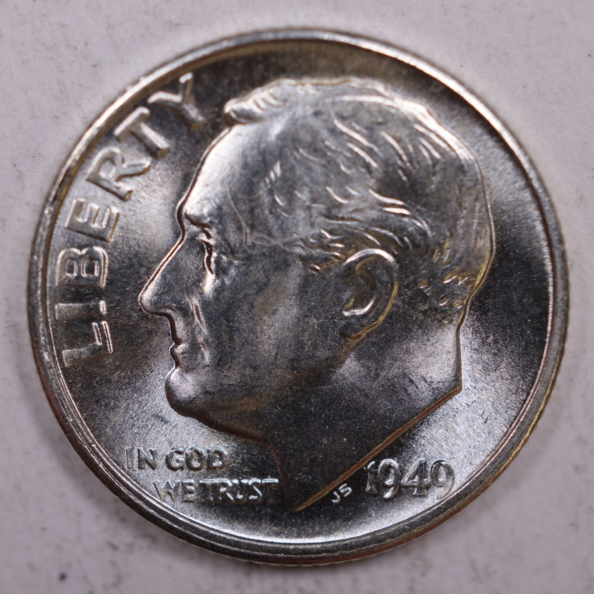 1949-S Roosevelt Silver Dime, Mint State Uncirculated Coin, Store #DE0326