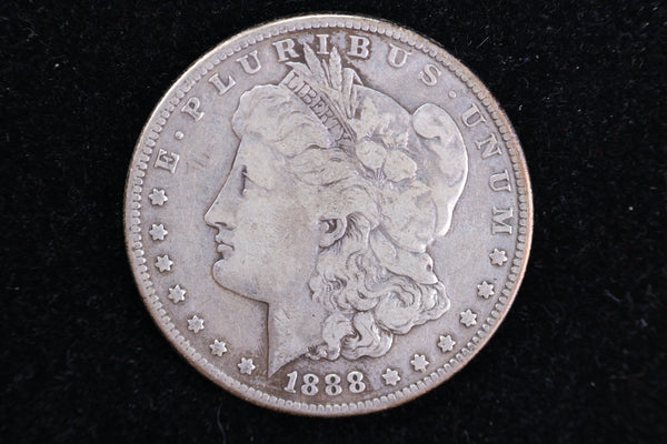 1888-S Morgan Silver Dollar, Affordable Circulated Coin, Store #23080502