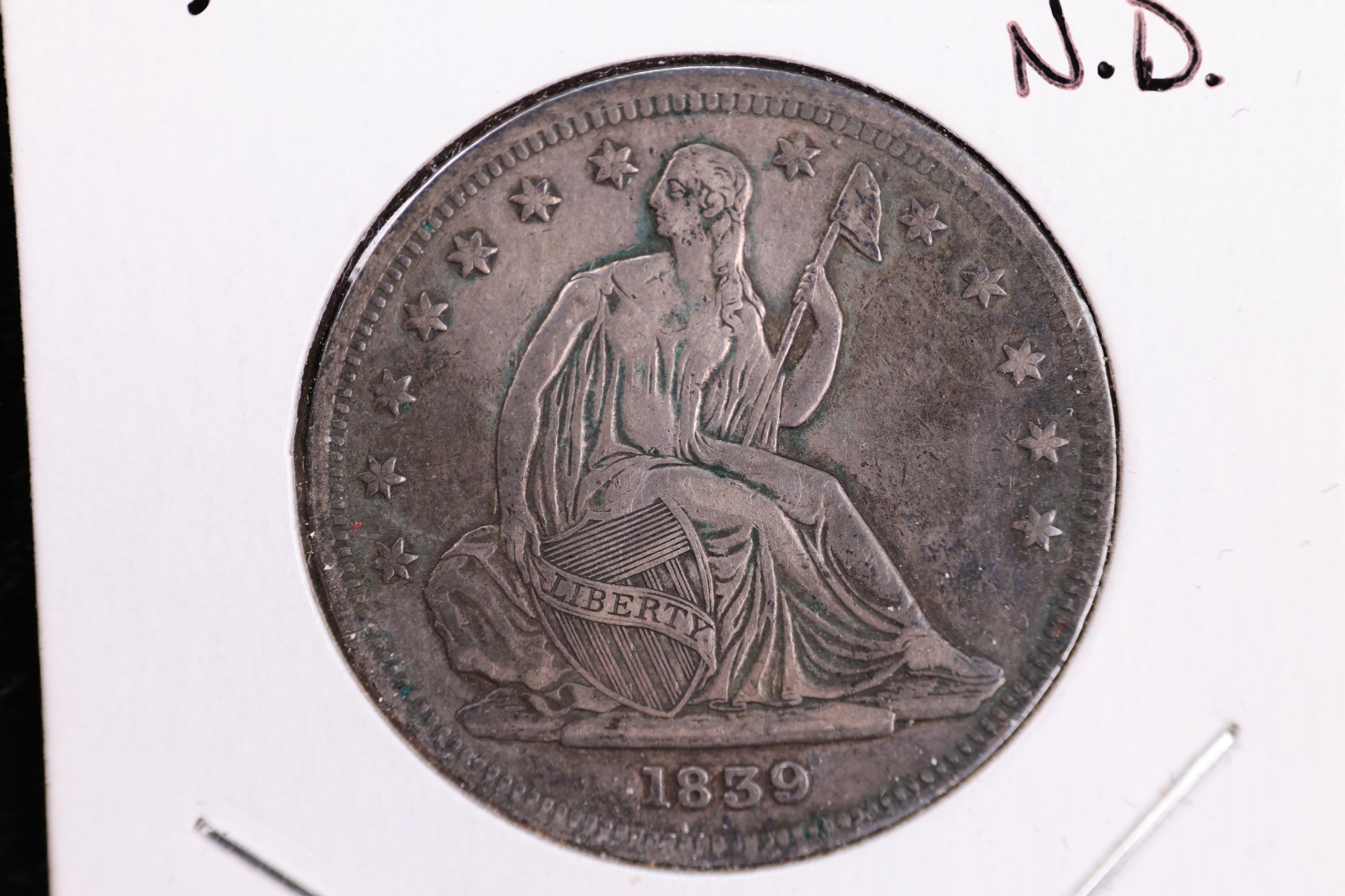 1839 Seated Liberty Half Dollar, No Drape, Extra Fine. Store #230804127
