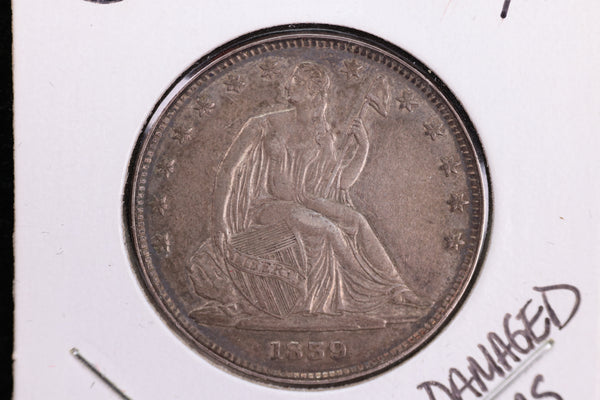 1839 Seated Liberty Half Dollar, With Drape, Extra Fine. Store #230804130
