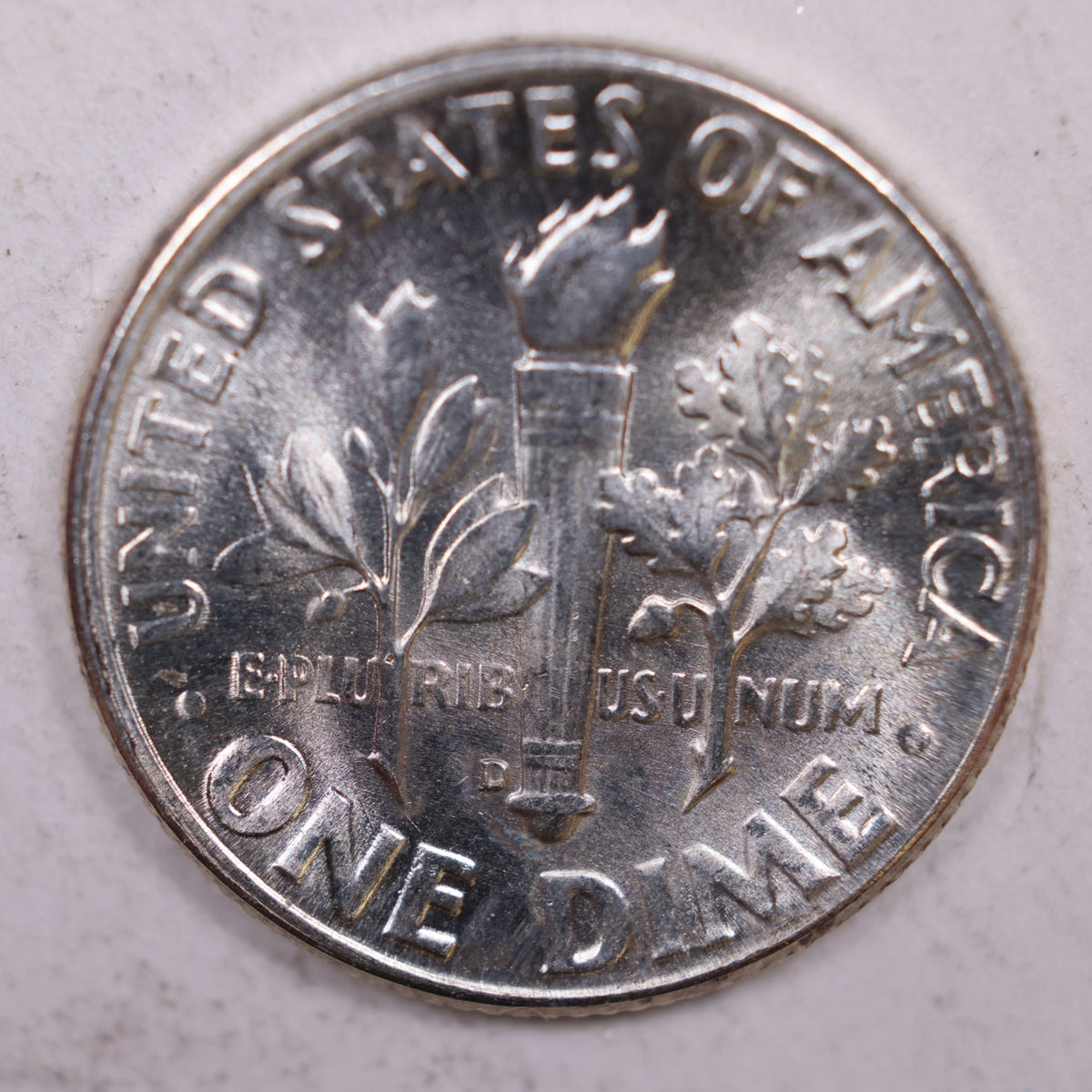 1950-D Roosevelt Silver Dime, Mint State Uncirculated Coin, Store #DE0332