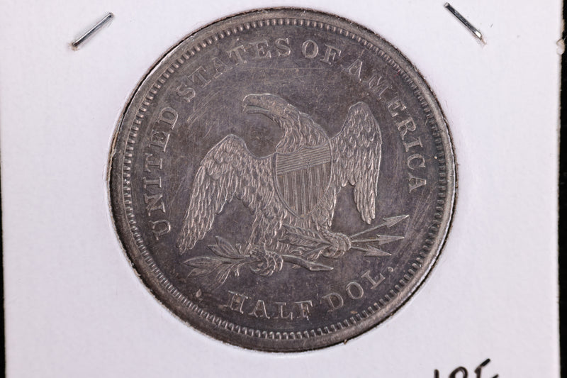 1841 Seated Liberty Half Dollar, Affordable Collectible Coin, AU-58. Store