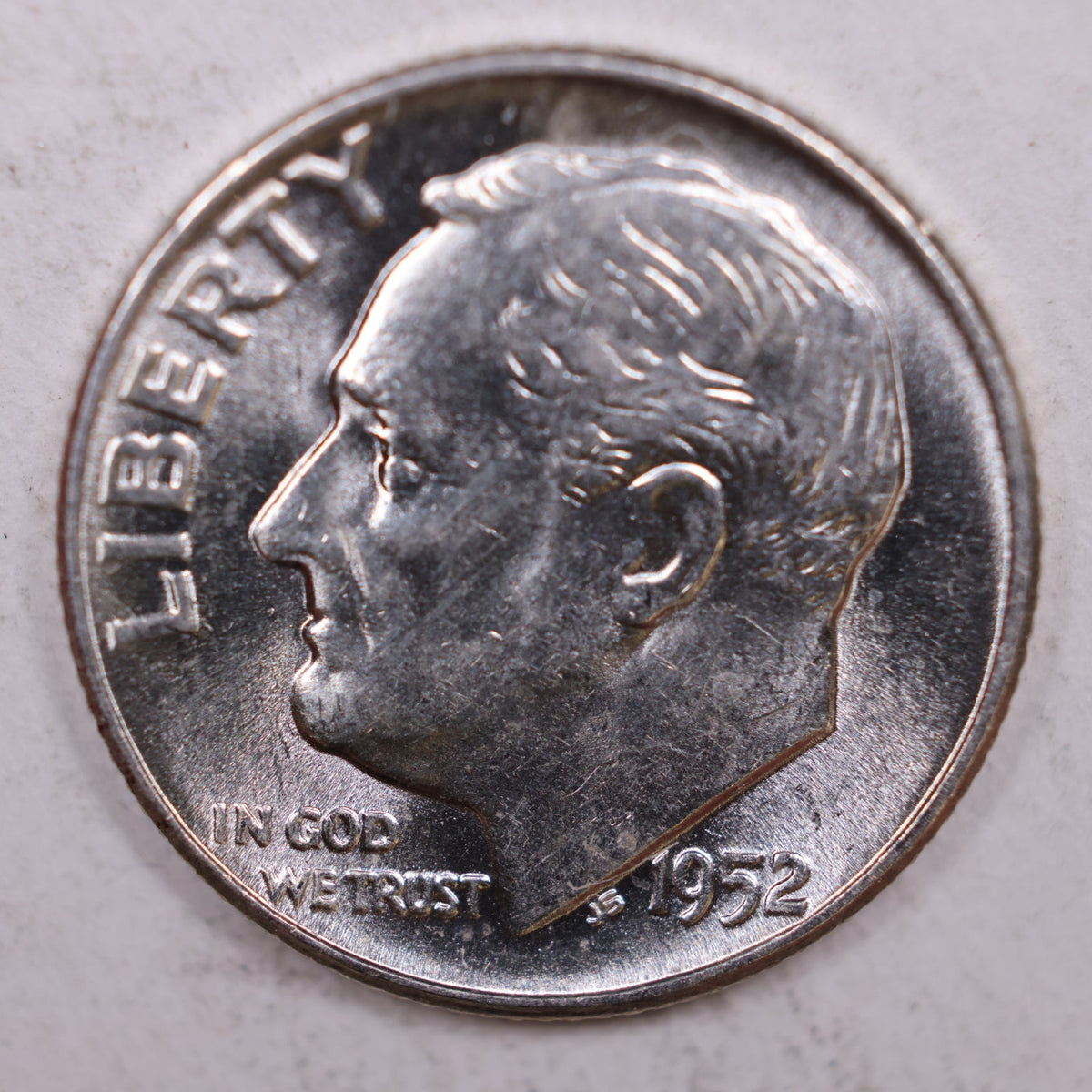 1952 Roosevelt Silver Dime, Mint State Uncirculated Coin, Store #DE0338
