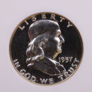 1957 Franklin Silver Half Dollar. NGC Proof-66, Cameo., Store Sale