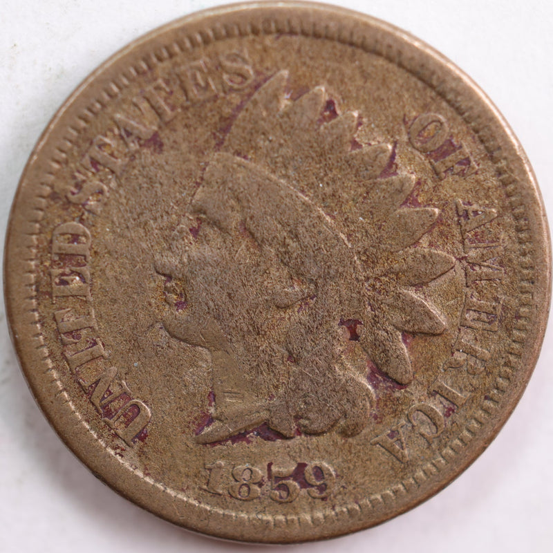 1859 Indian Head Cent, Good Circulated Coin, Store