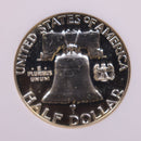 1957 Franklin Silver Half Dollar. NGC Proof-66, Cameo., Store Sale