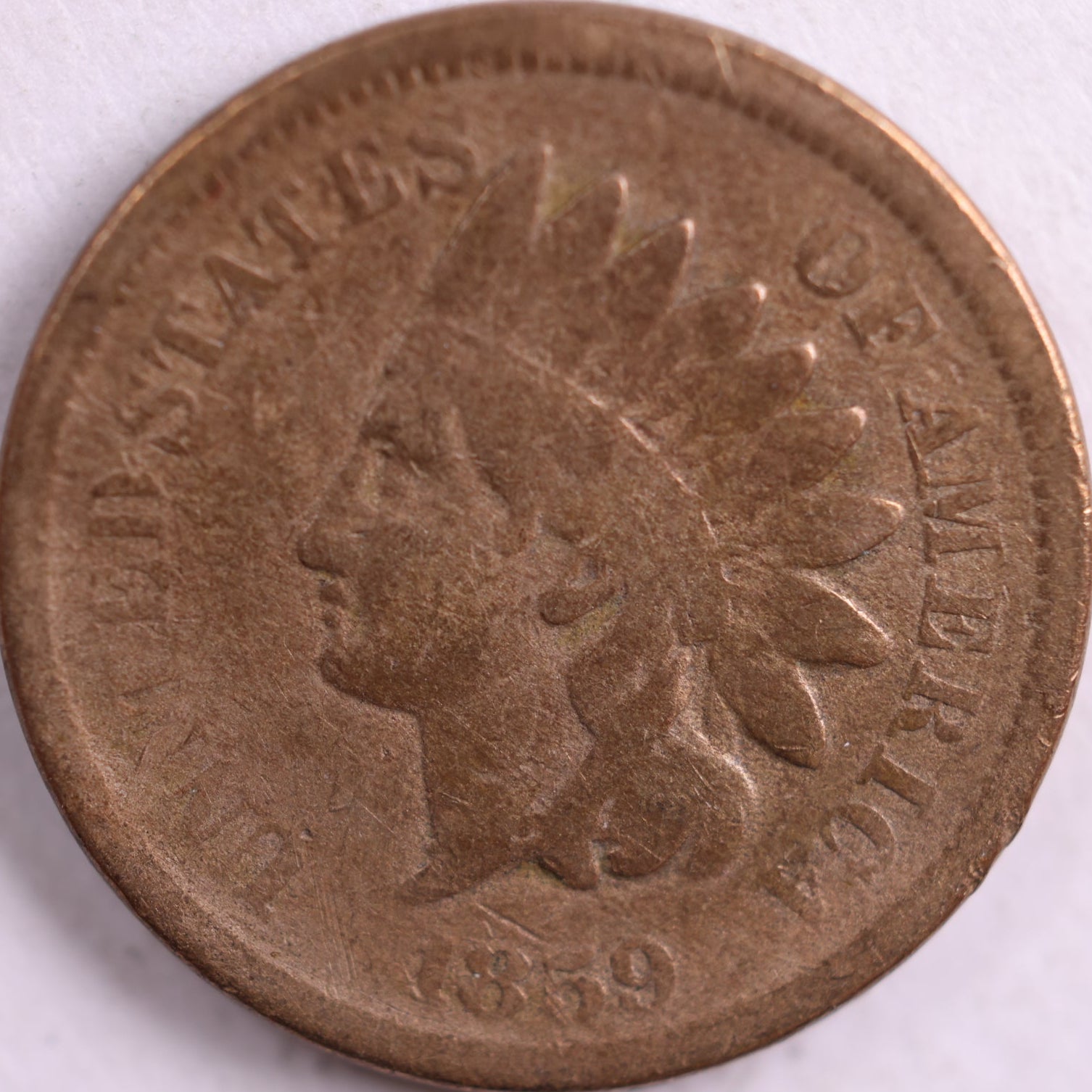 1859 Indian Head Cent, Good Circulated Coin, Store #CT0736