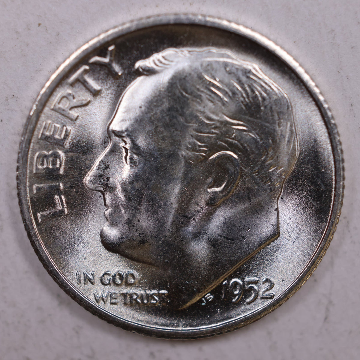 1952-S Roosevelt Silver Dime, Mint State Uncirculated Coin, Store #DE0345