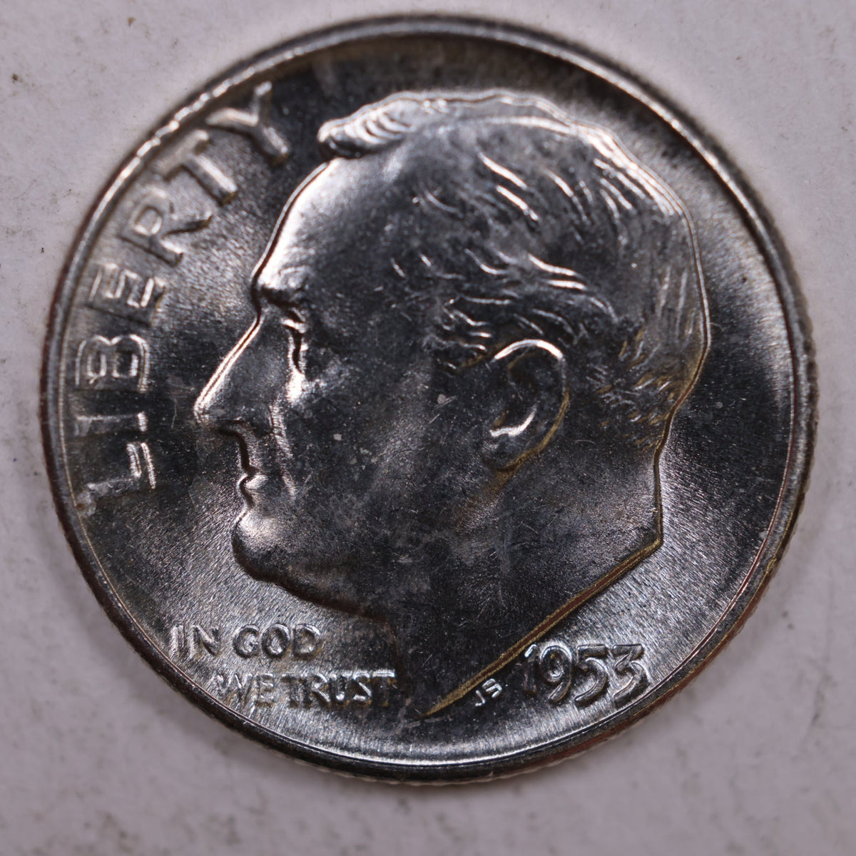 1953 Roosevelt Silver Dime, Mint State Uncirculated Coin, Store #DE0346
