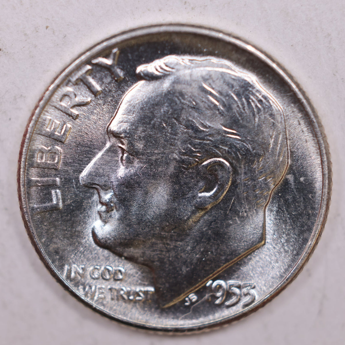 1953 Roosevelt Silver Dime, Mint State Uncirculated Coin, Store #DE0347