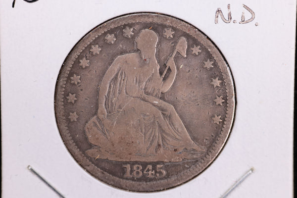 1845-O Seated Liberty Half Dollar, Affordable Collectible Coin, Very Good, Store #230804143