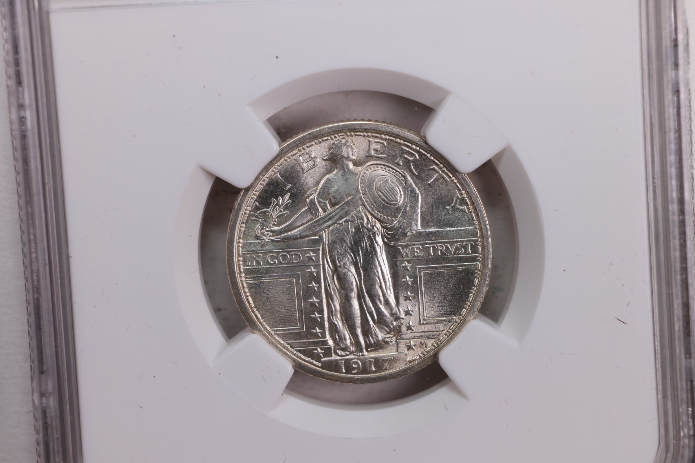 1917 Standing Liberty Quarter., Type-1., 'Full Head'., NGC MS-66., Store #QR1449.