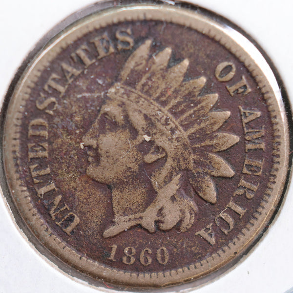 1860 Indian Head Cent, Very Fine Circulated Coin, Store #CT0740