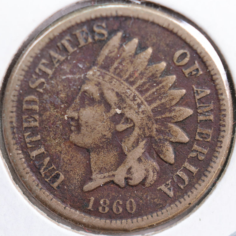 1860 Indian Head Cent, Very Fine Circulated Coin, Store