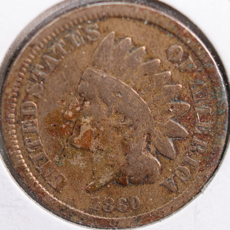 1860 Indian Head Cent, Very Good Circulated Coin, details, Store