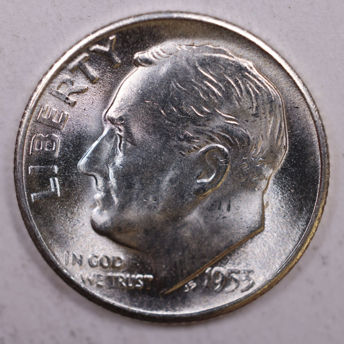 1953-S Roosevelt Silver Dime, Mint State Uncirculated Coin, Store #DE0353