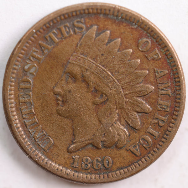 1860 Indian Head Cent, Very Fine Circulated Coin, Store #CT0742
