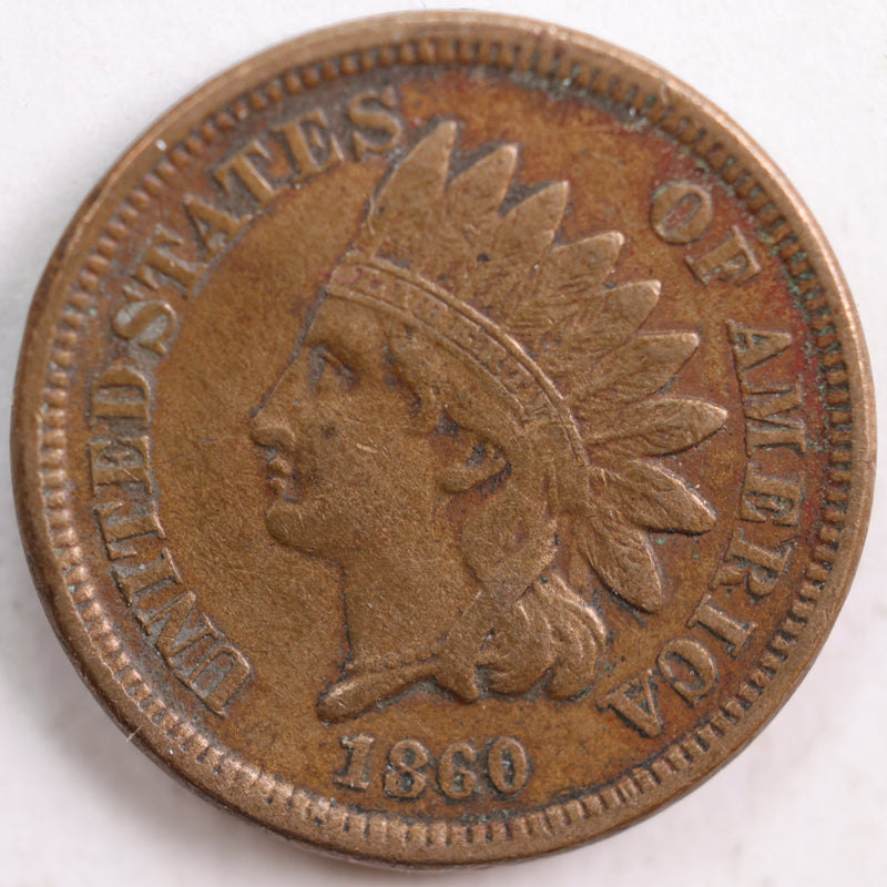 1860 Indian Head Cent, Very Fine Circulated Coin, Store