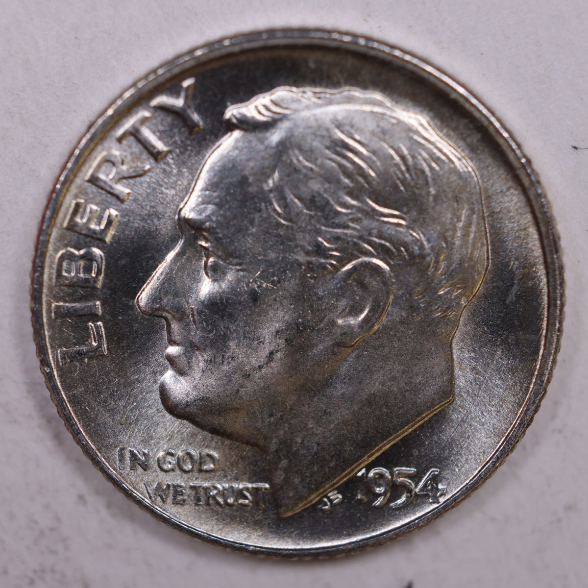 1954-D Roosevelt Silver Dime, Mint State Uncirculated Coin, Store #DE0357