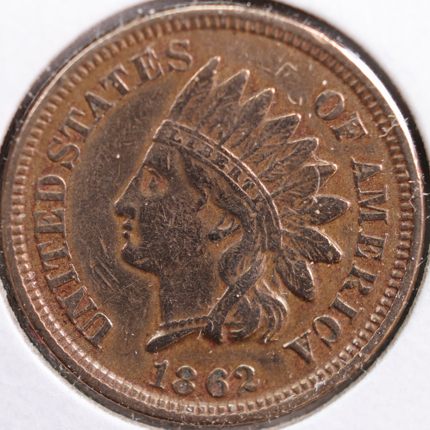 1862 Indian Head Cent, Very Fine Circulated Coin, details, Store #CT0746
