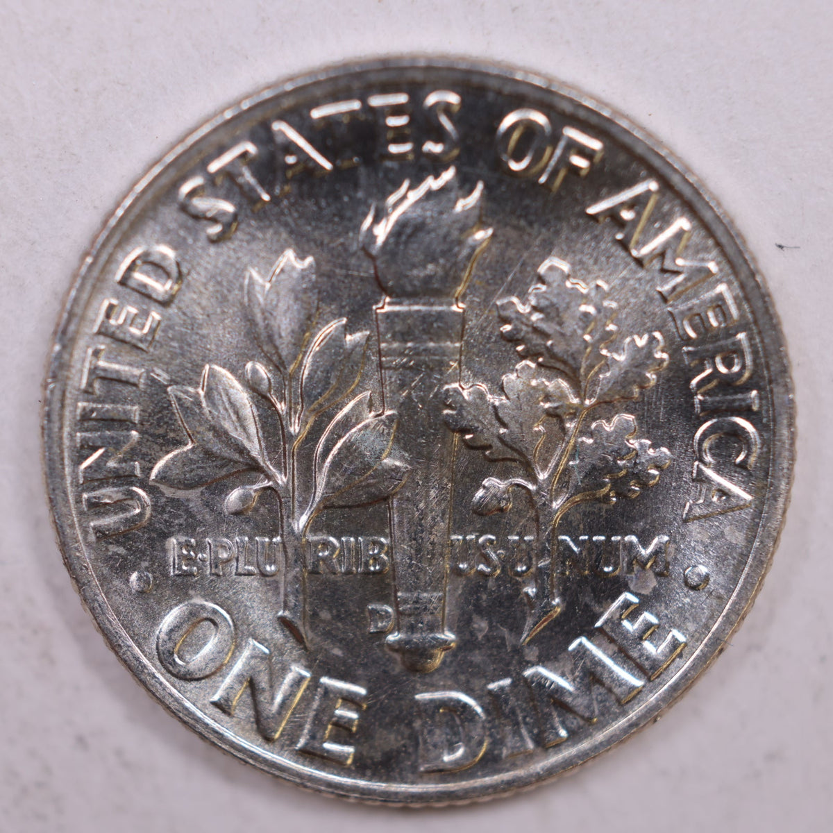 1954-D Roosevelt Silver Dime, Mint State Uncirculated Coin, Store #DE0357