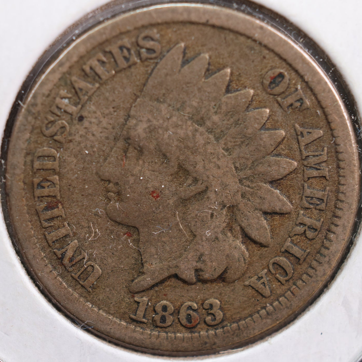 1863 Indian Head Cent, Very Good Circulated Coin, Store #CT0748