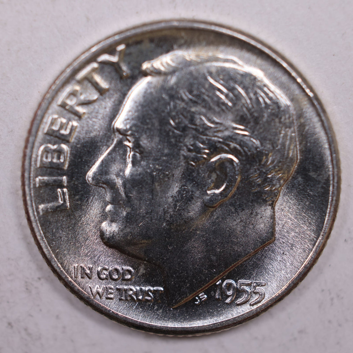 1955 Roosevelt Silver Dime, Mint State Uncirculated Coin, Store #DE0360