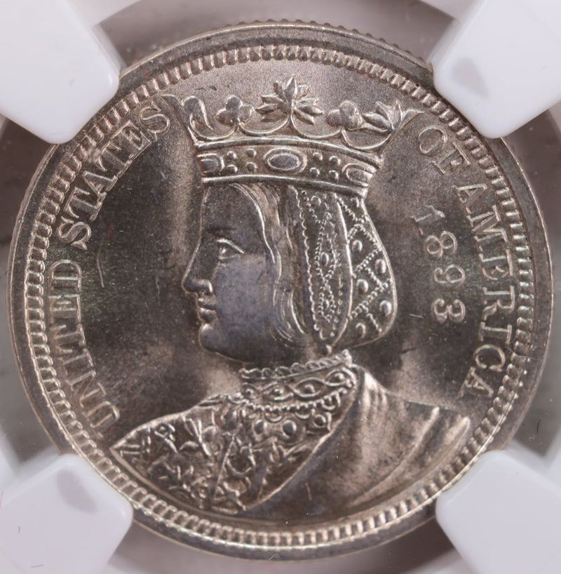 1893 Isabella Silver Quarter Commemorative., NGC MS-65., Store