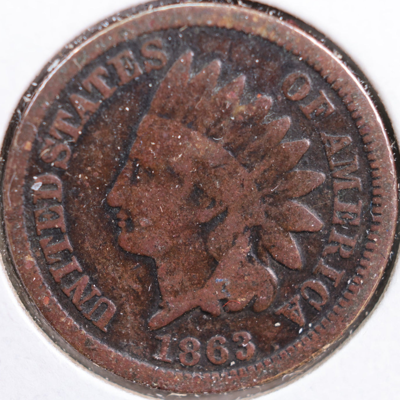 1863 Indian Head Cent, Good Circulated Coin, Store #CT0750