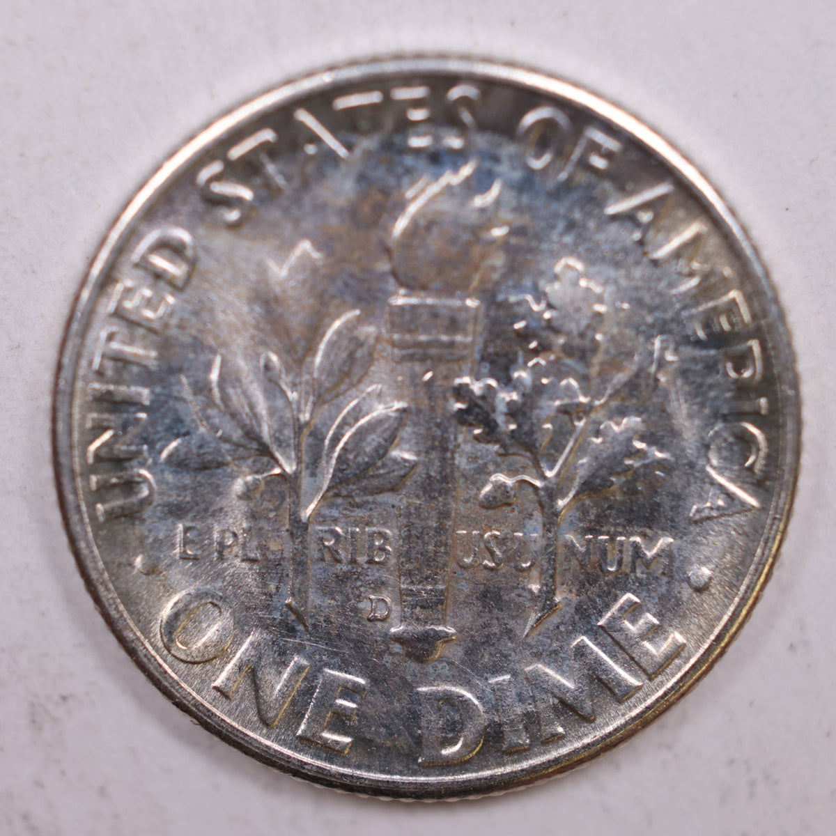1955-D Roosevelt Silver Dime, Mint State Uncirculated Coin, Store #DE0363