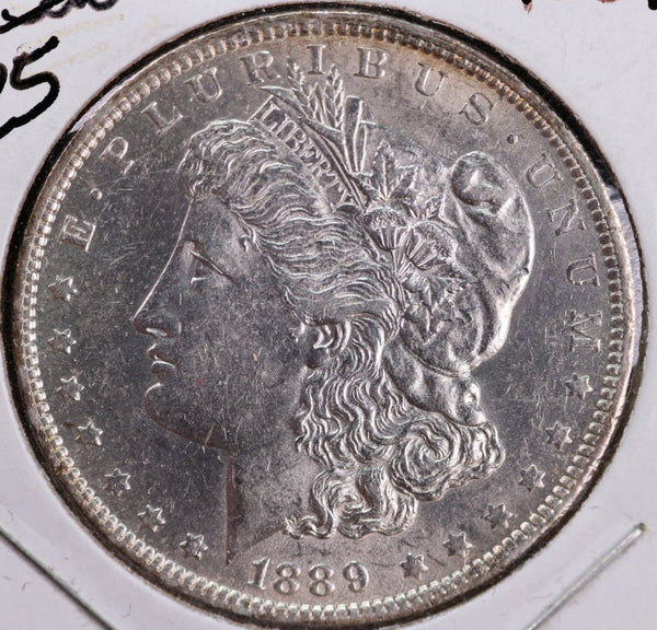 1889-O Morgan Silver Dollar Uncirculated, Cleaned yet nice Details, Store #DR0680